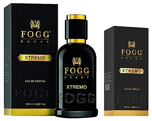 Image of FOGG Men Xtremo Spray Scent, Eau De Parfum, Perfume, Long-Lasting Fresh & Soothing Fragrance Spray, 100Ml & Scen Xtremo 50Ml