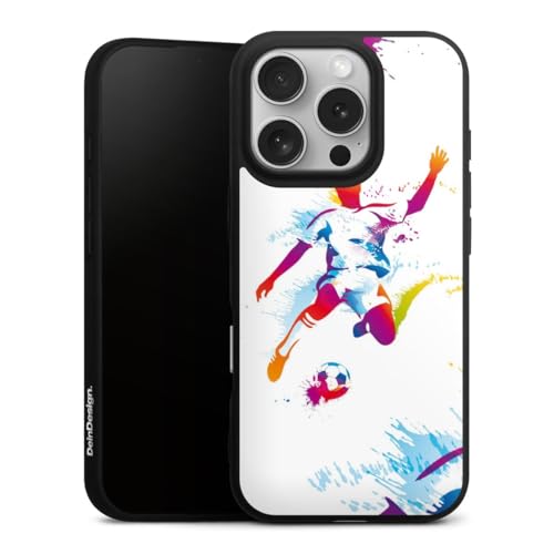 Coque silicone iPhone 16 Pro football DeinDesign