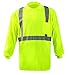 OccuNomix LUX-LSPP2B-YL Long Sleeve Wicking Birdseye Polo T-Shirt with Pocket, Class 2, 100% ANSI Wicking Polyester Birdseye, Large, Yellow (High Visibility)