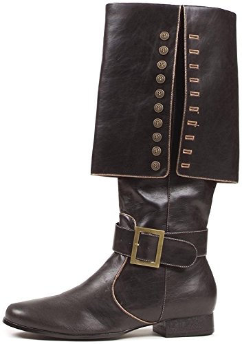 Deluxe Pirate Captain Black Boots For Guys Black,M(10-11) #TOP7