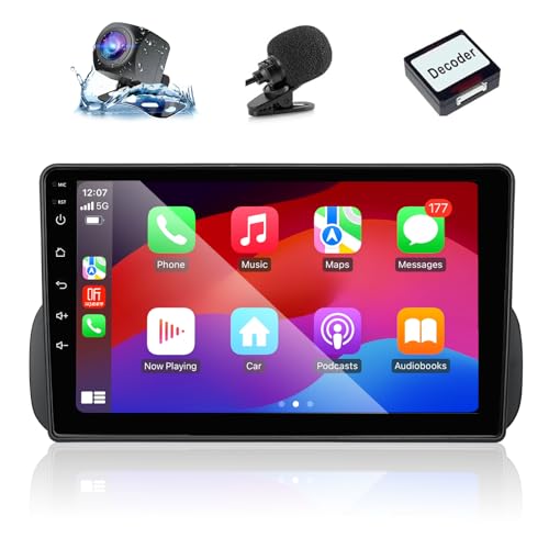Ankeway Autoradio 9 Pollici per Fiat Panda 319 (2013-2020) con Android Auto e CarPlay Wireless, RDS Car Radio Bluetooth Android Stereo [2G+64G] con Telecamera Retromarcia/Mic/CANbus/WiFi/App Store