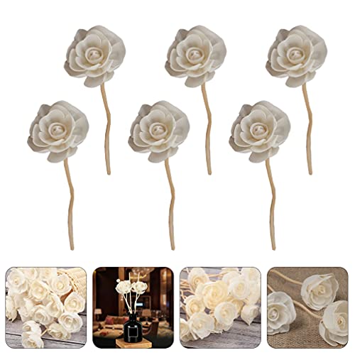 6 palos difusores de ratán florales EXCEART miniatura 4
