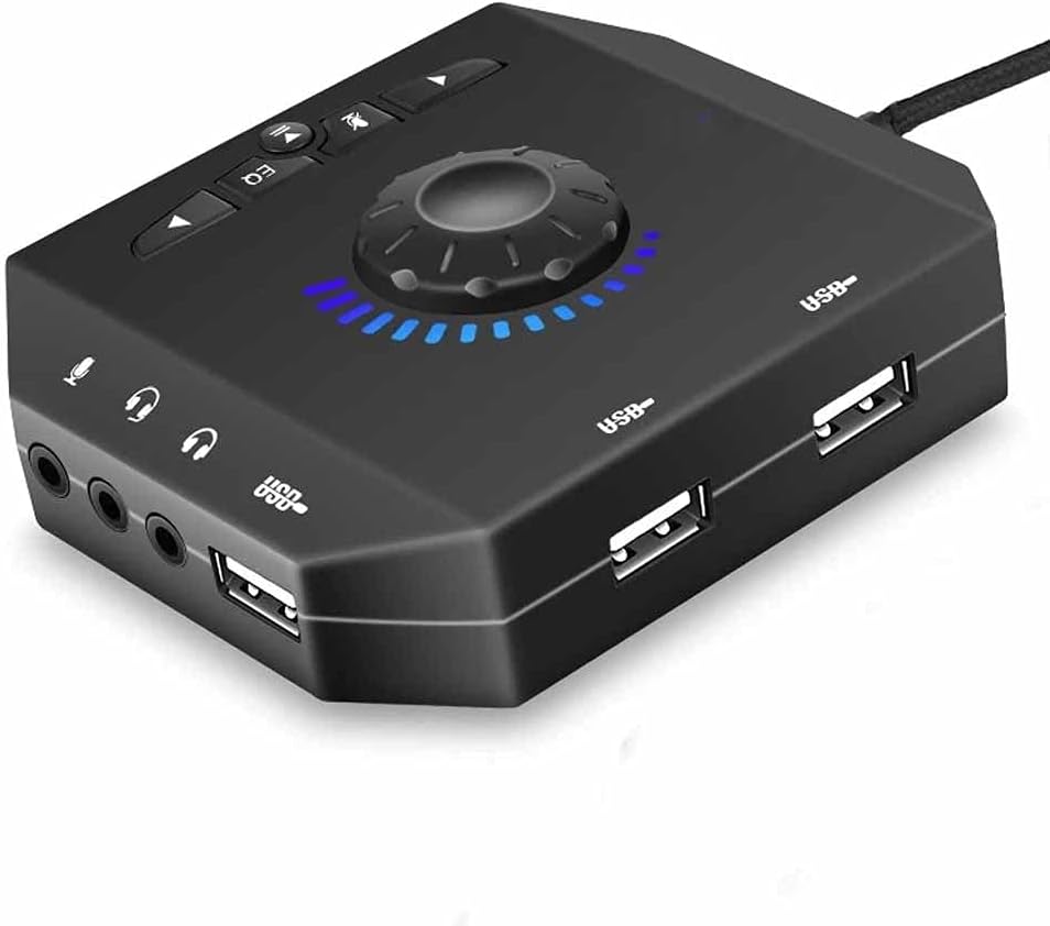 Profession Computer Sound Card 7.1 Audio Adapter Converter Audio Interface for PC Laptop External Sound Card