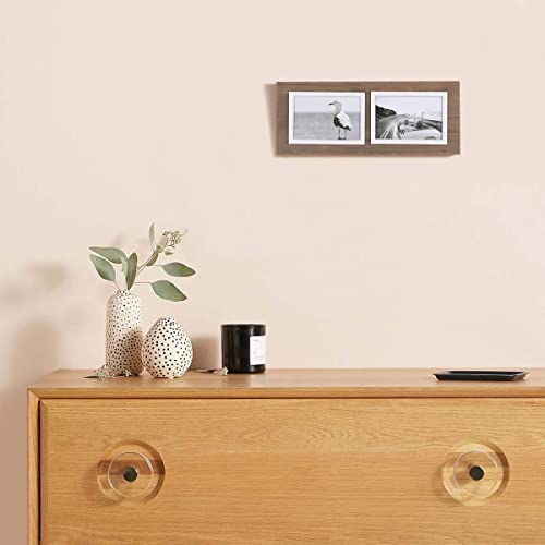 Umical 4X6 Picture Frame 2-Opening Solid Wood Collage Picture Frames Vintage Style Distressed Photo Frames With Real Glass For Table Top Stand Or Wall Hanging #TOP1