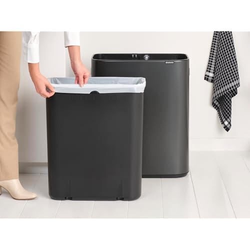 Caneca de basura Brabantia Bo Touch Top 16 gal gris miniatura 4