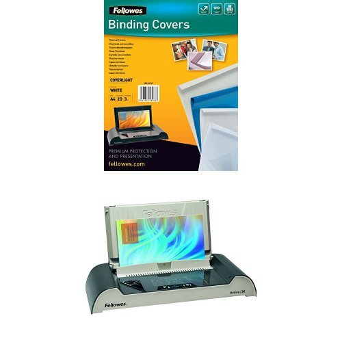 Thermorelieur Fellowes Helios 30 gris avec lot de 20 chemises à reliure thermiques 3 mm 5379701