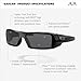 Oakley Men's Oo9014 Gascan Rectangular Sunglasses, Matte Black/Grey, 60 mm
