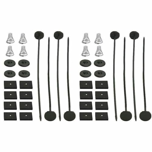 2 Sets Fan Mounting Kits, Reusable Plastic Rod Radiator Strap Buckle Spring Car Assessories Parts Vehicle Replacement for Car Cooling Fan, Vehicle