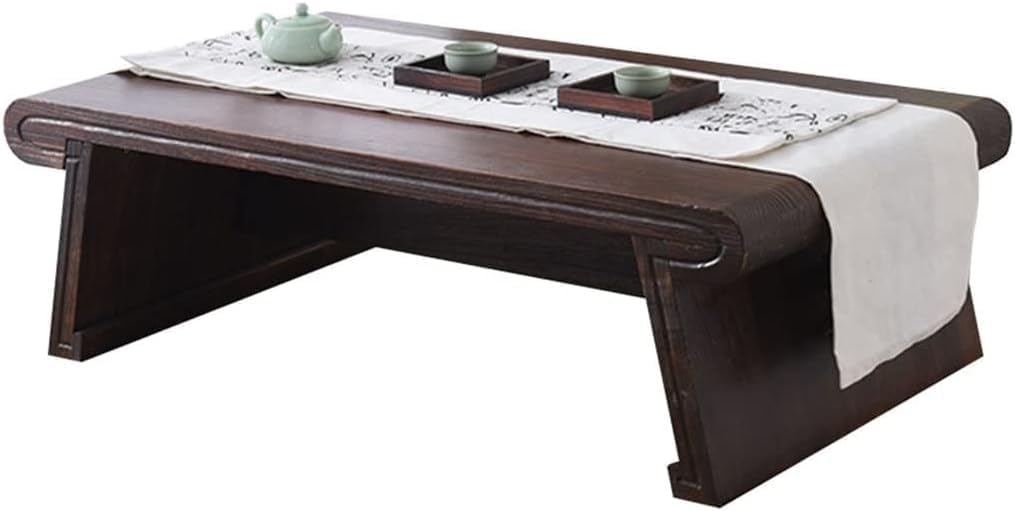 Table de sol zen en paulownia pour créer un coin thé japonais chaleureux