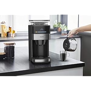 Krups koffiezetapparaat Grind Aroma Grind & Brew KM8328- Incl. conische molen – intuïtief digitaal bedieningspaneel