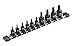 ARES 70610 | 10-Piece Low Profile Impact Stubby Star Bit Socket Set | Chrome-Moly Steel and Manganese Phosphate Coating Designed for Impact Use | Sizes Range from T10 to T50 on a Reusable Storage Rail