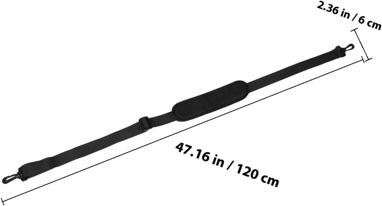 Golf Bag Shoulder Strap Adjustable Wide Replacement Strap Padded Black 28-55 Inch Golf Club Bag Accessory for Comfortable Carrying