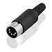 Produktbild BestPlug Stereo Audio 5pol MIDI Stecker Lötversion Schwarz (verbessere Version v.2.9)