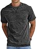 Anelune Men's Distressed 100% Cotton T-Shirt Vintage Hip Hop Streetwear Oversized Crew Neck Casual Summer Short Sleeve Tops Black XXL #1