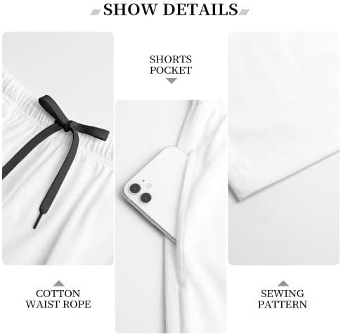 Mens Pajama Shorts Soft Lounge Bottoms Sleepwear Pj Pants With Pockets S-4XL - Image 4