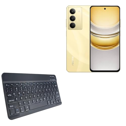 BoxWave Keyboard Compatible with Realme 14x - SlimKeys Bluetooth Keyboard, Portable Thin with Chiclet-Style Keys - Jet Black