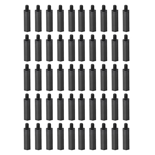 YOKIVE 50 Pcs M4 Standoff Screws, Nylon Hex PCB Standoffs with High Insulation Effect, Keep Height Consistent