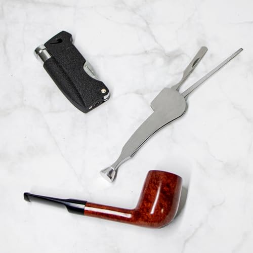 Smoking Pipe Scraper Tool,3 in 1 Stainless Steel Tobacco Pipe Tool Knife Multi-Function for Wood Pipe Tool, Nozzle Cleaner Tamper Tool Set