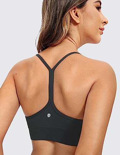 Image of CRZ YOGA Butterluxe Y Back U Neck Sports Bra | Light Support, Removable Pads, Yoga, Extremely Soft, Longline, for Women