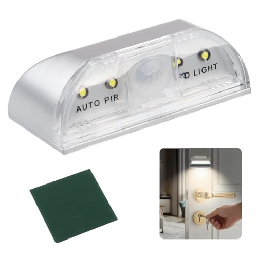 Keyhole Light for Door, PIR Infrared Motion Sensor LED Front Keyhole Light Outdoor with 4 LED Bulbs, Wireless Lock Lamp for Outdoor Indoor, Auto On/Off Key Lamp compatible with Hallway Closet Drawer