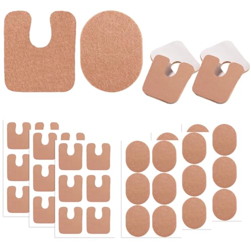 Image of 36 PCS U Shaped Felt Callus Cushions, Thick Oval Shape Adhesive Foot Pads Pain Relief Keep Protecting Calluses from Rubbing on Shoes Corn Pads Sticky for Feet (O Shaped)