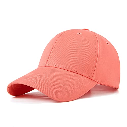 Bakicey Baseball Cap Unisex Sonnenhut Damen Baumwolle Mützen Erwachsenen Hip Hop Baseboard Baseballkappe Herren Kappe (KorallenRosa), 56-59