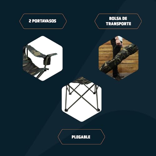 Encontraproduto.com.br - Cadeira Dobrável Ntk Pandera Com Dois Porta Copos Camuflada