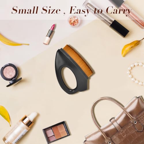 LOPHE Selbstbräunungspinsel, Großer Foundation Pinsel mit mit Griff und Aufbewahrungsbox, Selbstbräuner Pinsel Großer Körperpinsel für Gesicht Und Körper, Blush, Make-Up, Bronzer(Schwarz)