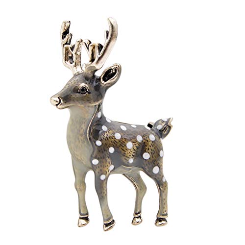 Broche cerf animal coloré pour égayer vos styles de manteau lors des sorties automnales