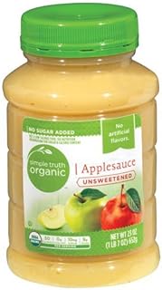 Simple Truth USDA Organic Unsweetened Applesauce 23 Oz. Bottle (Pack of 2)