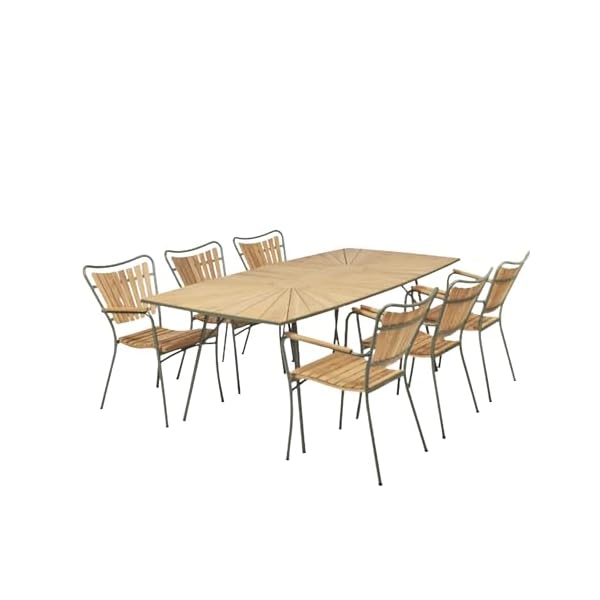 Marguerit Gartenmöbel-Set Teakholz Olivgrün
