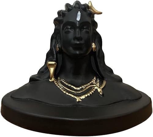 AdiYogi - IdolMurtiEstatua de Aadi Yogi Shiv para el hogar y el automóvil, acabado mate, ídolo murti para mandirtemplo y hogar. Para el hogar y el
