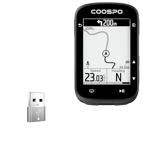 BoxWave Adapter Compatible with Coospo REALROAD CS500 GPS Bike Computer - USB-A to C PortChanger (5-Pack), Type-C OTG Convert Charging Data Adapter - Metallic Silver