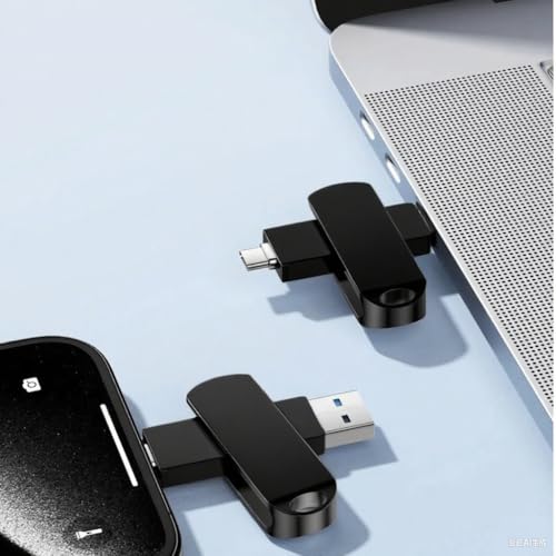 1TB 大容量 USBメモリ 大容量 USB&Type-C メモリ 外付けメモリ 360度回転 パソコン ノートパソコンに共通で使用可能 合金製 防水 防塵 耐久性 高速 Type-C 黒色