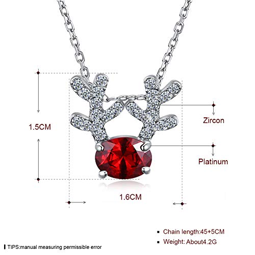 Collar de asta con colgante de circón regalo ideal de cumpleaños 2