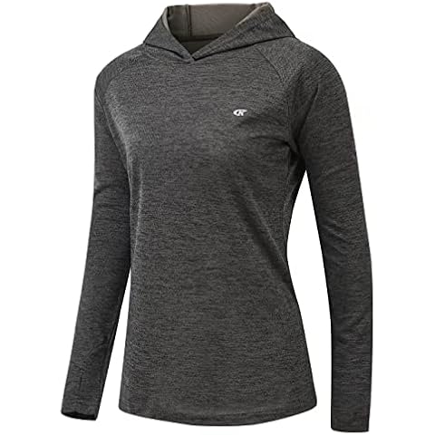 Women's Long Sleeve UV Sun Protection Shirts UPF 50+ Quick Dry Rash Guard Swim Outdoor T-Shirt for Fishing Hiking Outdoor, Darkgrey, X-Large Cover