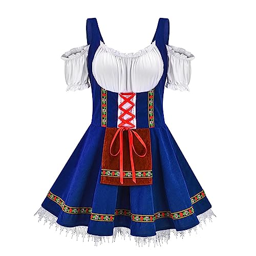 Robe Sculptante Haute Tenue Couleur Solide pour Spectacle Oktoberfest