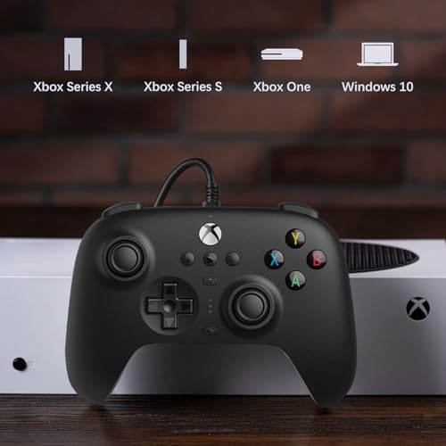 8Bitdo Ultimate Wired Controller for Xbox Series X|S, Xbox One, Windows 10/11, Gamepad with Hall Effect Joysticks, 3.5mm Audio Jack- Officially Licensed (Black)