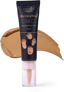 LoveChild Masaba Skip Everything 4-in-1 Skin Tint, Primer, Moisturizer, Sunscreen SPF 20 &amp; Foundation, Blurring Serum Tin...