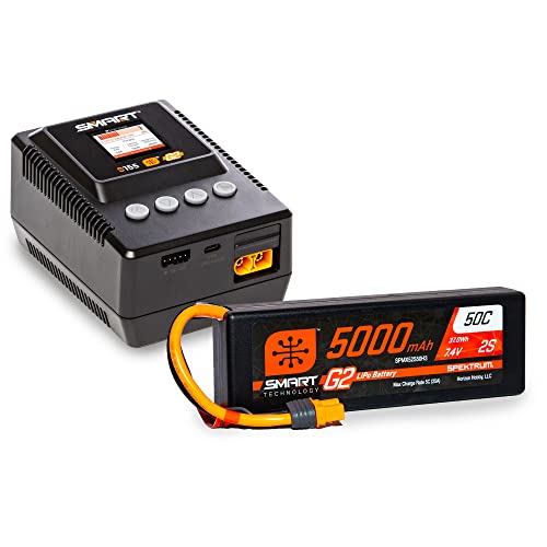 Spektrum Smart Powerstage Surface Bundle: 5000mAh 2S LiPo Battery IC3 / S155 Charger, SPMXBCB1 by Spektrum - Used condition - US$92.80