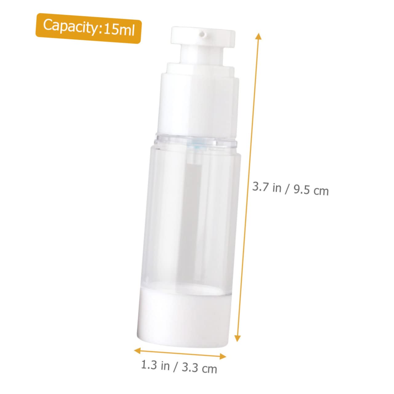 Hemobllo 12 Flaconi Airless da 15ml per Lozione, Contenitori Cosmetici Pompa, Leggeri e Puliti, per Viaggio e Uso Quotidiano