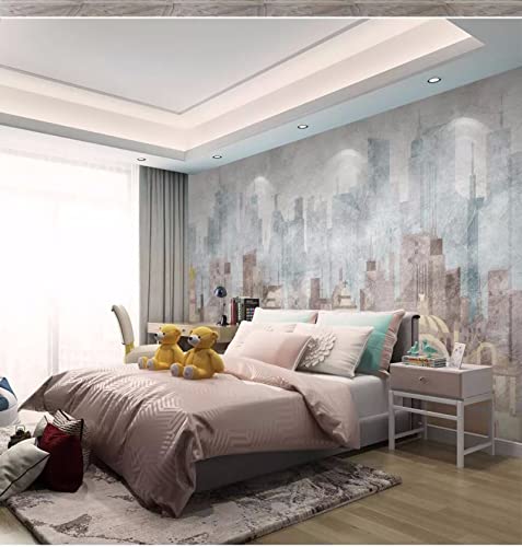 Papier peint mural 3D pour agrandir le salon 350x245cm