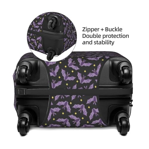Travel Luggage Cover Protector - Bat Purple Anti-Scratch Suitcase Covers Fits 18-32 Inch Luggage4