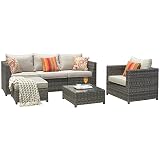 XIZZI Patio Furniture Sets Outdoor Sectional Sofa 6 Pieces No Assembly Required Big Size All Weather