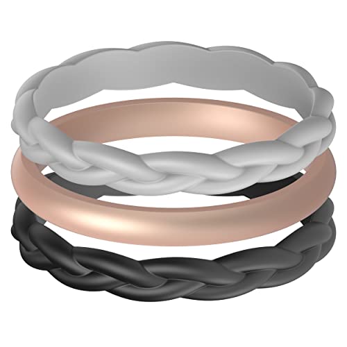 Bague silicone femme évite les irritations alliance respirante 21.3mm