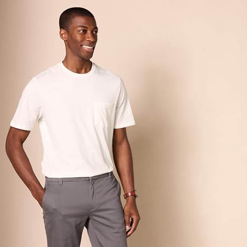 Image of Amazon Essentials Men's Short-Sleeve Crewneck Pocket T-Shirts, Pack of 2