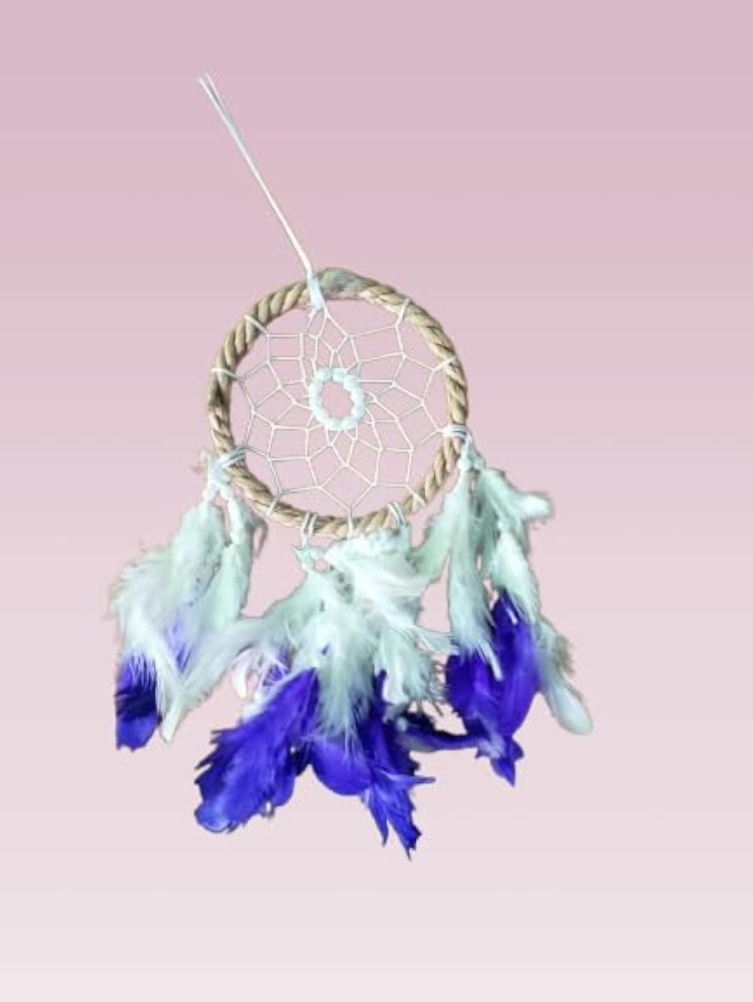 Handcrafted Dream Catcher with Feathers, 15 cm Diameter