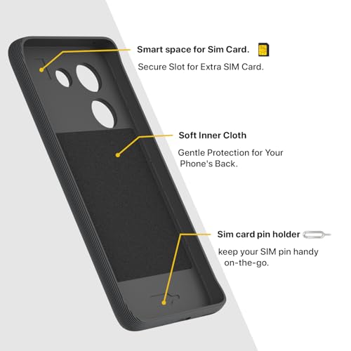 Image of Pikkme Back Cover for Vivo T3 Pro 5G / iQOO Z9s Pro 5G Camera Protection 3D Hexa Cube Design Silicone Protective Bumper Case (Grey)