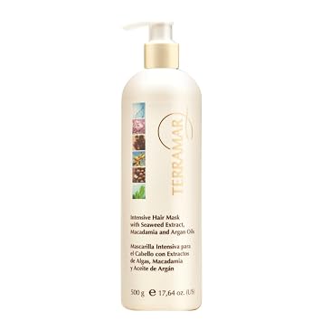 Terramar 2-Minute Intensive Hair Mask with Seaweed Extract, Macadamia and Argan Oils, 17.64 oz 500g