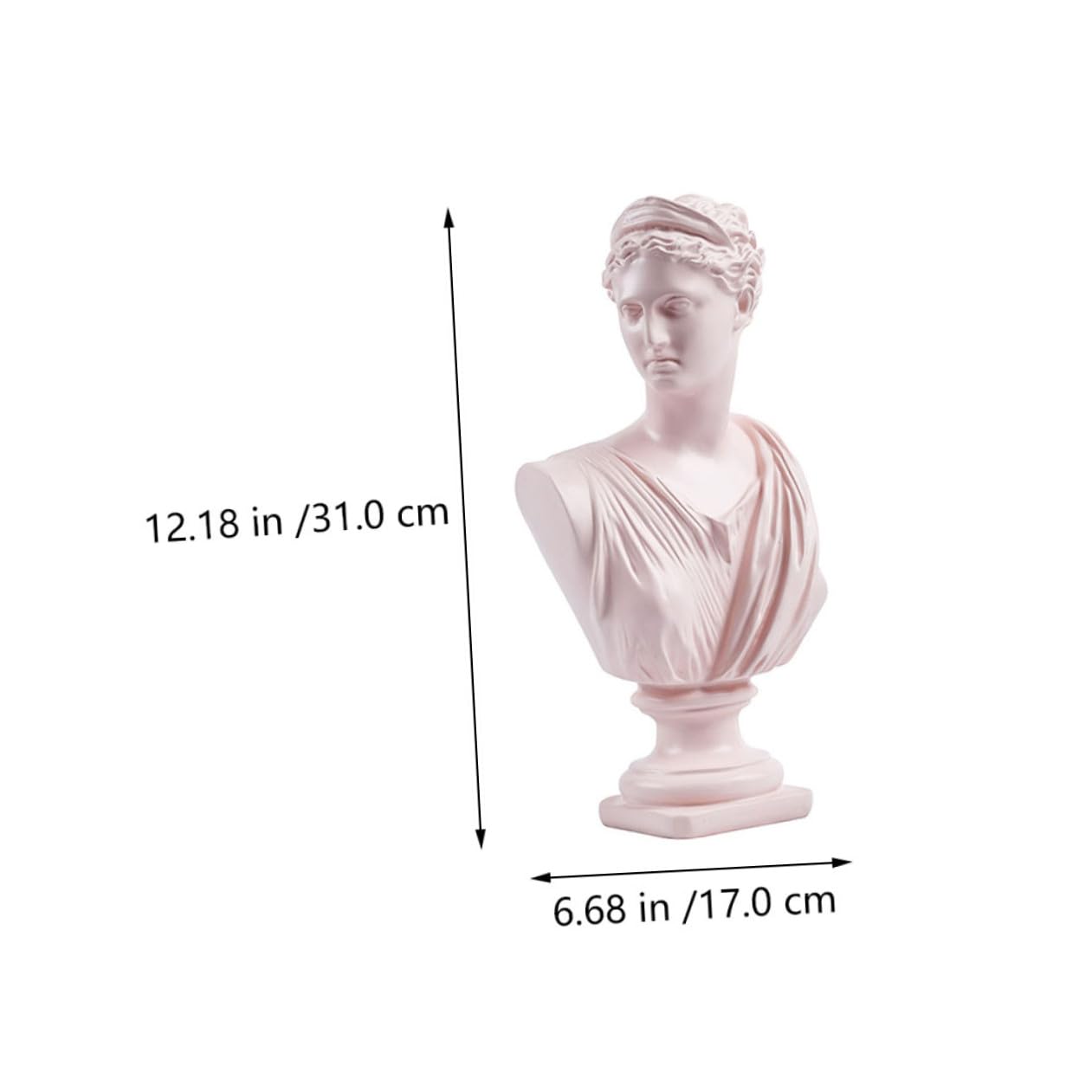 Zerodeko Scultura Busto Classica in Resina, Decorazione da Tavolo Fatta a Mano per Casa e Ufficio, Ornamento Statuetta per Interni e Regalo Inaugurazione